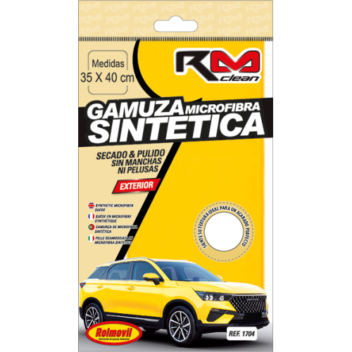 GAMUZA SINTETICA EXTERIORES RM CLEAN MED. 40X40CM